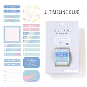 【AIUEO】手帳用夢幻可撕貼紙捲 ‧天藍待辦事項