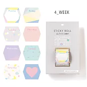 【AIUEO】手帳用夢幻可撕貼紙捲 ‧星期用