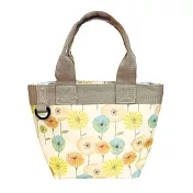 【san-tan】naosudou保冷保溫袋 ‧牙白花朵