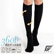 GIAT台灣製360D機能中統壓力襪 F 黑色