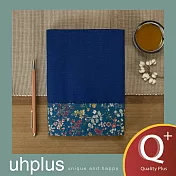 uhplus Q-plus雙面書衣-花咲(藍)