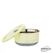 【THERMOcafe 凱菲】不鏽鋼多功能隔熱碗1.2L(TC-BOWL-LYL)淺粉黃