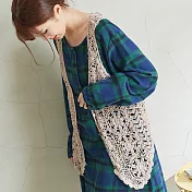 【慢。生活】手鉤開扣馬甲背心 3722　FREE杏色