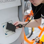 Bone / Lanyard CardTie 頸掛繩卡套 票卡夾 - 喵喵貓 (黑色)喵喵貓