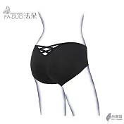 【法朵內衣。faduobra】除臭抗菌．小心機低腰內褲 - 透氣無痕好穿M靜謐黑