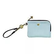 MIDORI 小物雜貨-伸縮式票夾(附鑰匙鍊)2019限量款-柔彩藍(皮革)