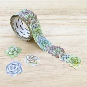 【bande】和紙膠帶貼紙_多肉植物