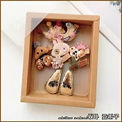 『坂井.亞希子』日系可愛動物造型兒童髮夾10件組禮盒 -金色皇冠鴨嘴夾