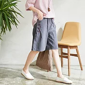 【慢。生活】設計款開扣口袋短褲 11619　FREE深灰