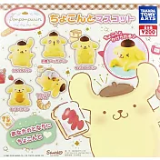 【日本正版授權】全套5款 布丁狗 角色公仔 扭蛋/轉蛋 Pom Pom Purin 三麗鷗 869419