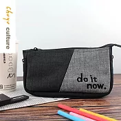珠友 底部可加寬筆袋/文具收納袋/鉛筆盒-do it now01黑