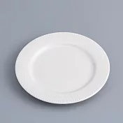 【WAGA】歐式陶瓷圓盤/靜白浮雕/蕾絲/21cm