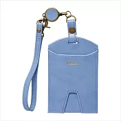 【Mark’s】Velessera經典皮革伸縮票卡夾/證件夾 ‧天藍