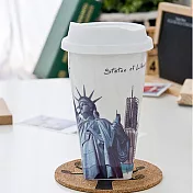 Bella House 方形雙層陶瓷杯-自由女神