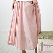 【Lockers 木櫃】波希米亞不規則大擺裙(2色)粉色