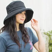 日本 QUEENHEAD  天然素材法式風情防曬帽黑色