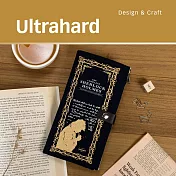 Ultrahard 藏書票雙拉鍊收納袋-福爾摩斯(藍)