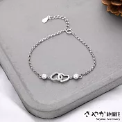 【Sayaka紗彌佳】墜入情網鑲鑽銀手鍊 -白鑽