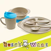 美國Husk’sWare【寶貝兒童】稻殼餐具組五件組(天空藍)