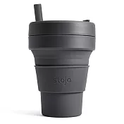 Stojo® 摺疊吸攜杯 16oz (布魯克林限定版) -石炭灰