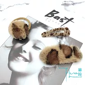 【Hera 赫拉】豹紋蝴蝶結夾套三件組(3款)毛絨