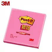 (4入1包)3M 255S-5狠黏便條紙 粉紅色(5×5CM)