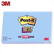 (3入1包)3M 621S-2C1狠黏便條紙 藍色(3.8×5CM)