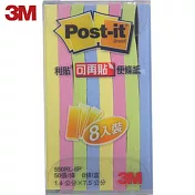 (2入1包)3M 550RL-8P便條紙(7.5×1.4CM)