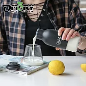 【OMORY】莫蘭迪系鵝卵石玻璃水瓶400ml-黑色