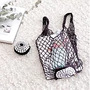 仁舟淨塑 貝殼棉網包-時尚黑