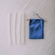 仁舟淨塑 矽吸管&三稜膜戳組--雙套組深海藍