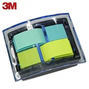 3M DS-123-2抽取式便條台 藍+綠色(7.5×2.5公分)