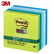 3M 654-5SST狠黏五色便條紙磚(7.6×7.6公分)