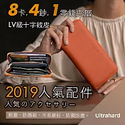 Ultrahard City Travel 拉鍊長夾-NewYork(橘紅)