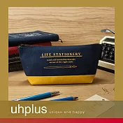 uhplus Life Stationery/ink 職人寬底筆袋(藍)