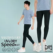 Run Power 動感機能運動壓力褲(男款)7217_M藍色壓紋