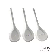 【鈦安純鈦餐具 TiANN】純鈦台式湯匙-3入