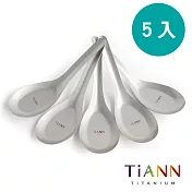 【鈦安純鈦餐具 TiANN】純鈦台式湯匙-5入