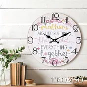 TROMSO無框畫時鐘(圓形)木質繽紛