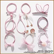 『坂井.亞希子』宇宙星空系列髮圈9件組  -粉色