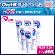 歐樂B-抗 敏護齦牙膏90g(極速抗 敏)6入