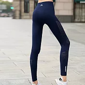 【KISSDIAMOND】清涼透氣強力顯瘦運動緊身褲-053M藏青