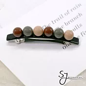 【SJ】日韓簡約蜜豆造型彈簧夾/髮夾(三色)-朱古力