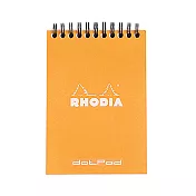 【Rhodia】Classic A6 上掀線圈筆記本 點格內頁 橘色