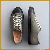 【花見小路】先生日/石苔綠男子帆布鞋/JP26.5/石苔綠色