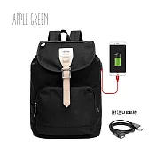 Apple Green 城市輕旅14＂電腦後背包(黑)