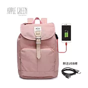 Apple Green 城市輕旅14＂電腦後背包(粉紅)