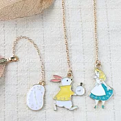 輕靈之森書籤*3只‧時鐘、愛麗絲、兔子先生