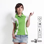 【遊遍天下】女款顯瘦抗UV吸濕排汗機能POLO衫XL淺水綠
