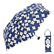 【because】日本晴雨兩用抗UV迷你折傘(含傘套) ‧藍繡球花